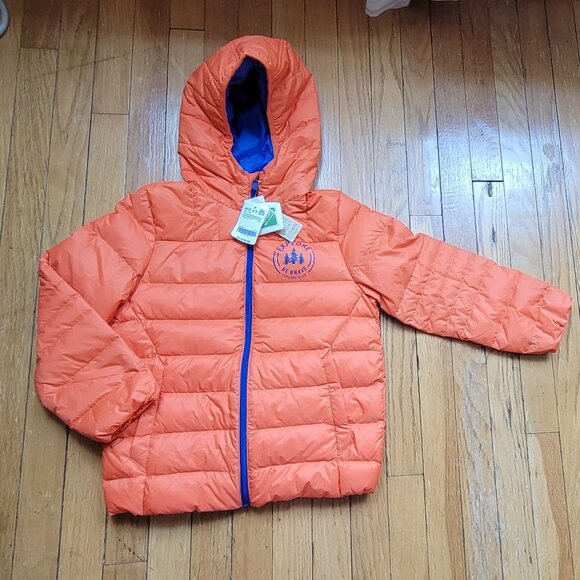 NWT BOYS HOODED LIGHT PUFFER JACKET SIZE 8-9 - Picture 3 of 5